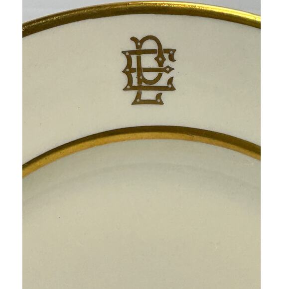 Charles R Lynde Boston Antique Gold Band 9" Luncheon/Dinner Plates-Set of 4 - Picture 2 of 6